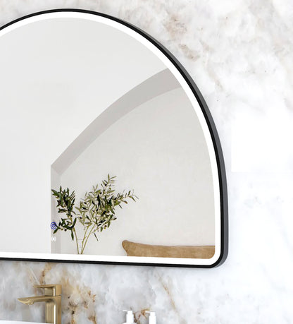 LED Moonlight Archie 1000x1500 Black Metal Frame Mirror