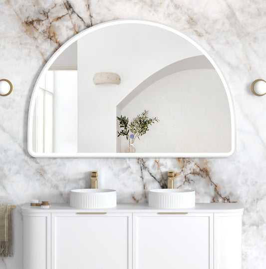 LED Moonlight Archie 1000x1500 White Metal Frame Mirror