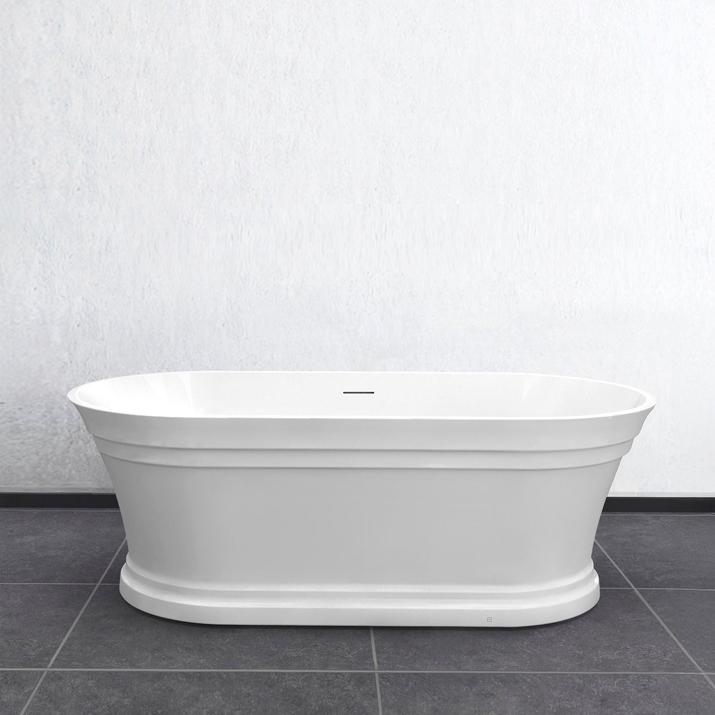 Hampton 1500x750x560 Gloss White Bathtub with Overflow