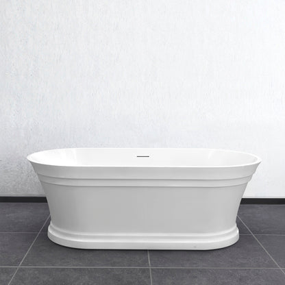 Hampton 1500x750x560 Gloss White Bathtub with Overflow