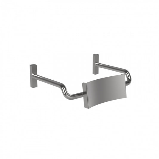 600mm W  Surface Mounted Backrest for Accessible Toilet - 600mm W x 160mm H  - Satin