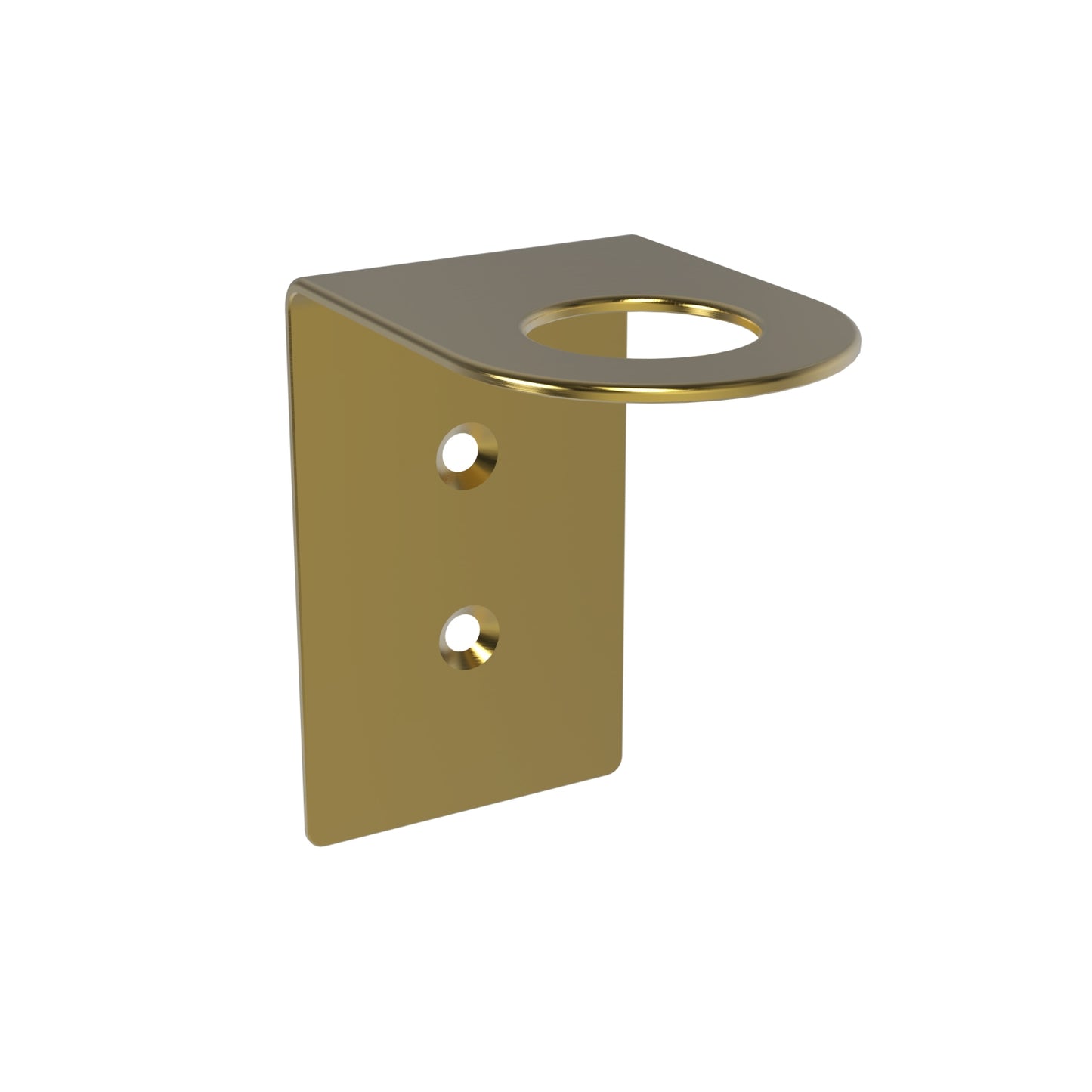 70mm  Surface Mounted Soap Bottle Holder  - 70mm x 80mm  - ELECTROPLATED BRUSHED BRASS