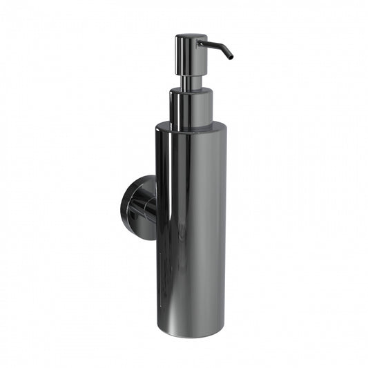 203mm H  Surface Mounted Soap Dispenser 200ml Mounting Flange 50mm Diameter - 203mm H x 51mm W x 105mm D  - Bright