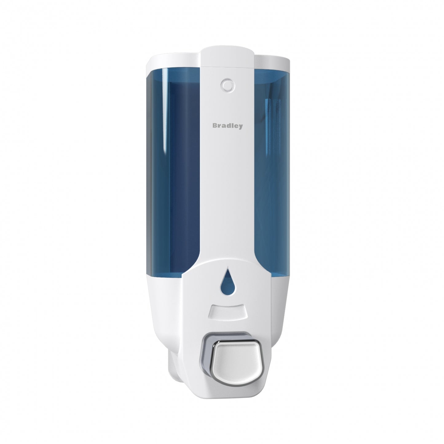 80mm W  Surface Mounted Liquid Soap Dispenser 380ml - 80mm W x 193mm H x 93mm D  - White