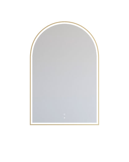LED Archie 1200x800 Gold Metal Frame Mirror
