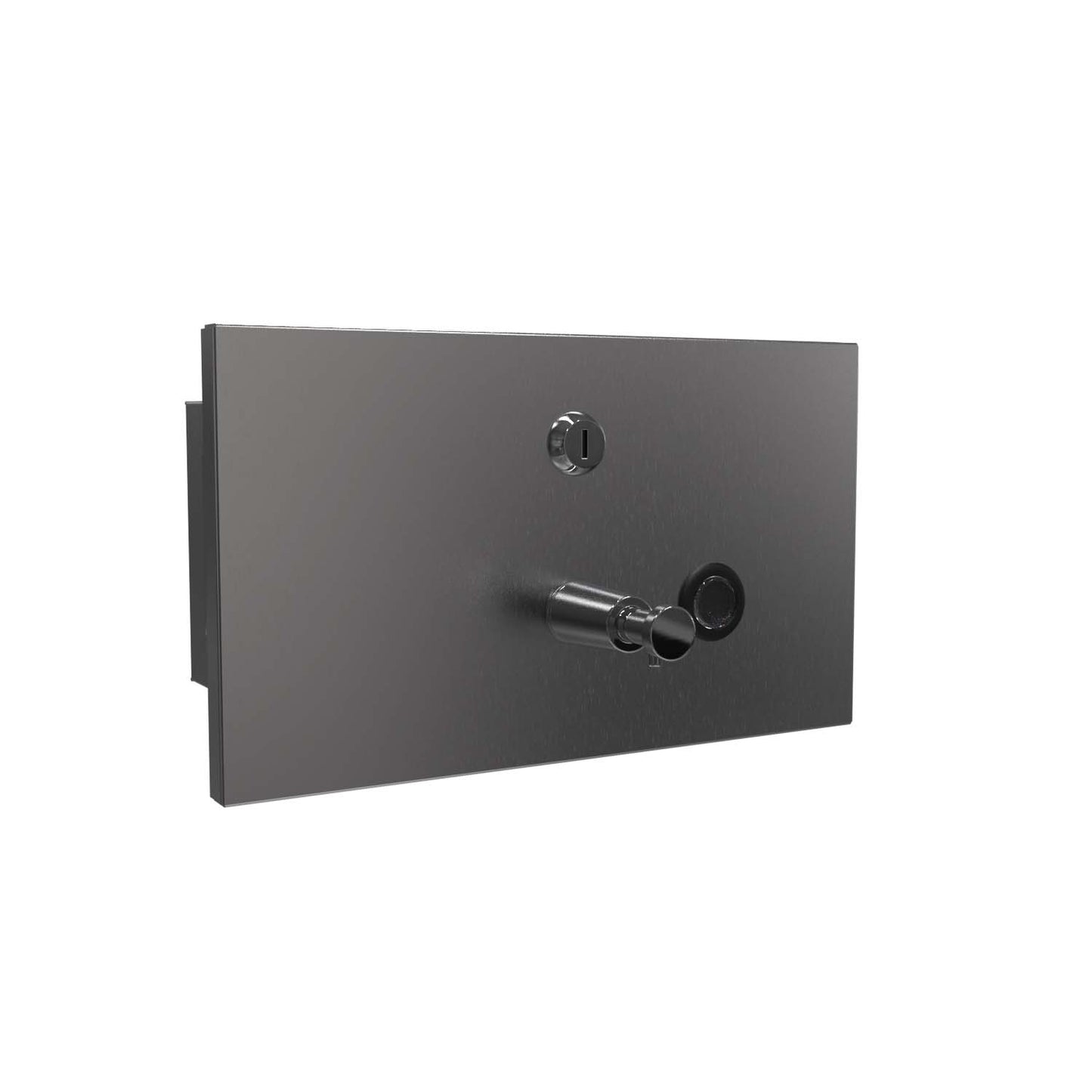 262.3mm W  Recessed Soap Dispenser 1 L - 262.3mm W x 153mm H x 74mm D (including valve - Satin with Chrome Nozzle