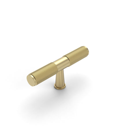 Nord - 80mm  Brushed Brass  Handle  (Premium Solid Brass )