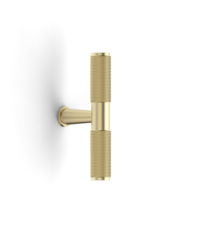 Nord - 80mm  Brushed Brass  Handle  (Premium Solid Brass )