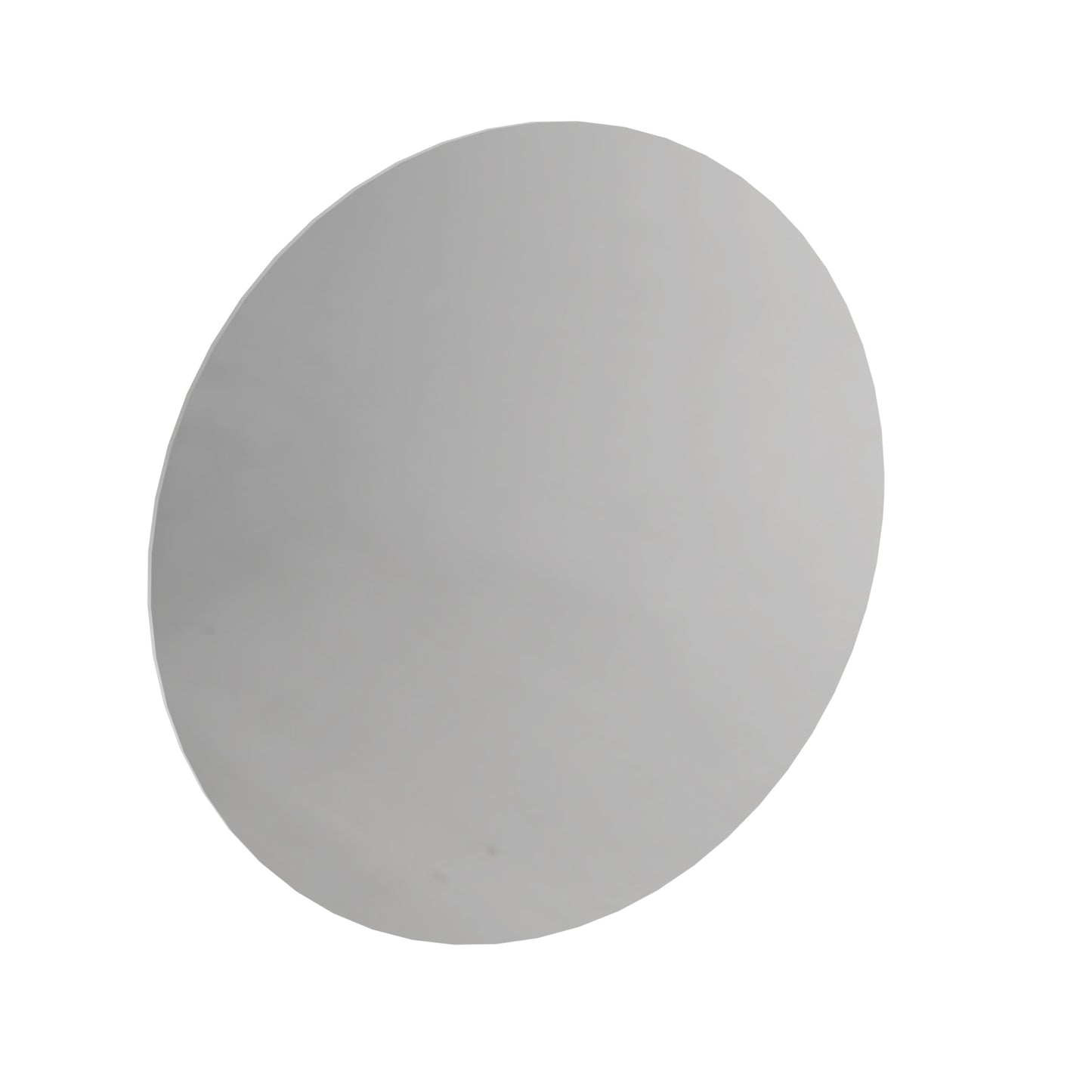 600mm Diameter  Surface Mounted Frameless Glass Mirror Round  - 600mm Diameter  - Bright