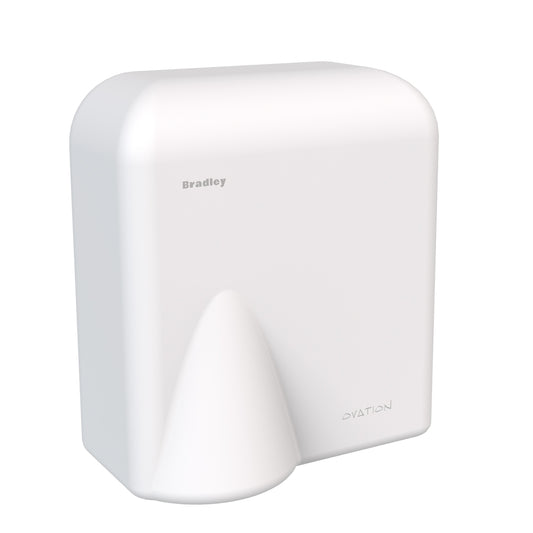 225mm W  Surface Mounted Hand Dryer - 225mm W x 282mm H x 160mm D - White