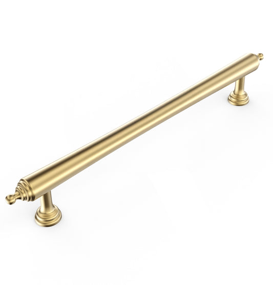 Heirloom - Brushed Brass 160/202mm  Handle (160mm Hole to Hole ; 202mm Total Length)
