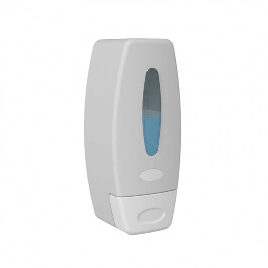 80mm W  Surface Mounted Soap Dispenser 360ml - 80mm W x 190mm H x 82mm D  - White