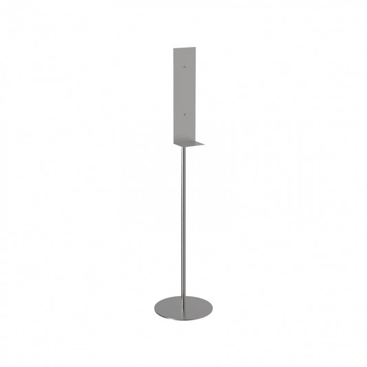 135mm W  Free Standing  68002 Mobile Sanitiser Stand  - 135mm W x 330mm D x 1455mm H - Satin