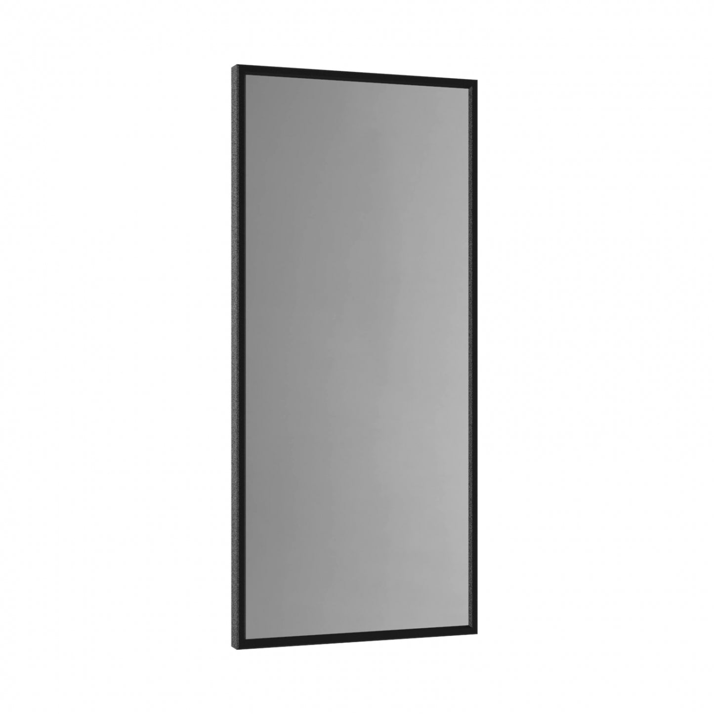 450mm  Surface Mounted Glass Mirror with SS Angle Frame Matte Black Frame - 450mm x 1000mm - Matte Black