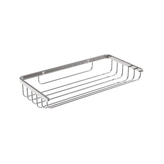 200mm W  Surface Mounted Soap Basket Medium - 200mm W x 35mm H x 100mm D - Bright