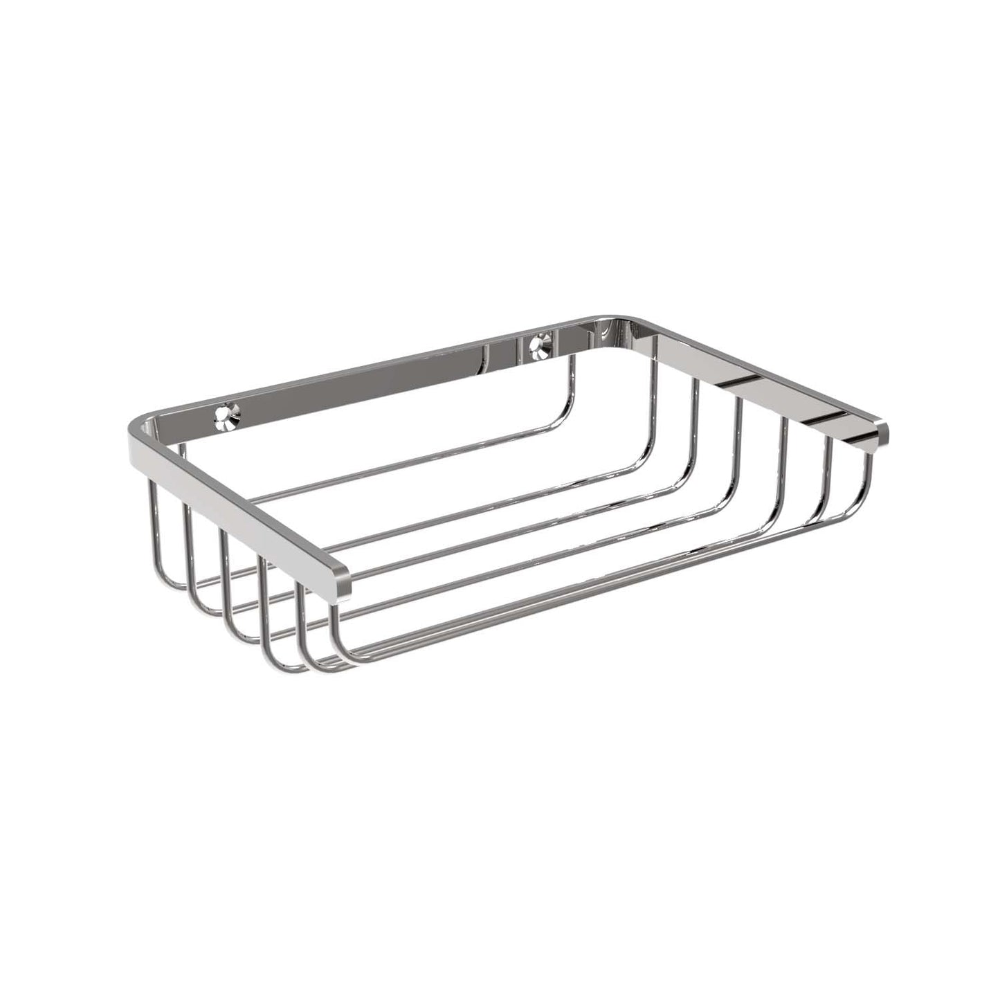 130mm W  Surface Mounted Soap Basket Small - 130mm W x 33mm H x 100 D - Bright