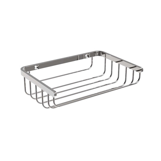 130mm W  Surface Mounted Soap Basket Small - 130mm W x 33mm H x 100 D - Bright