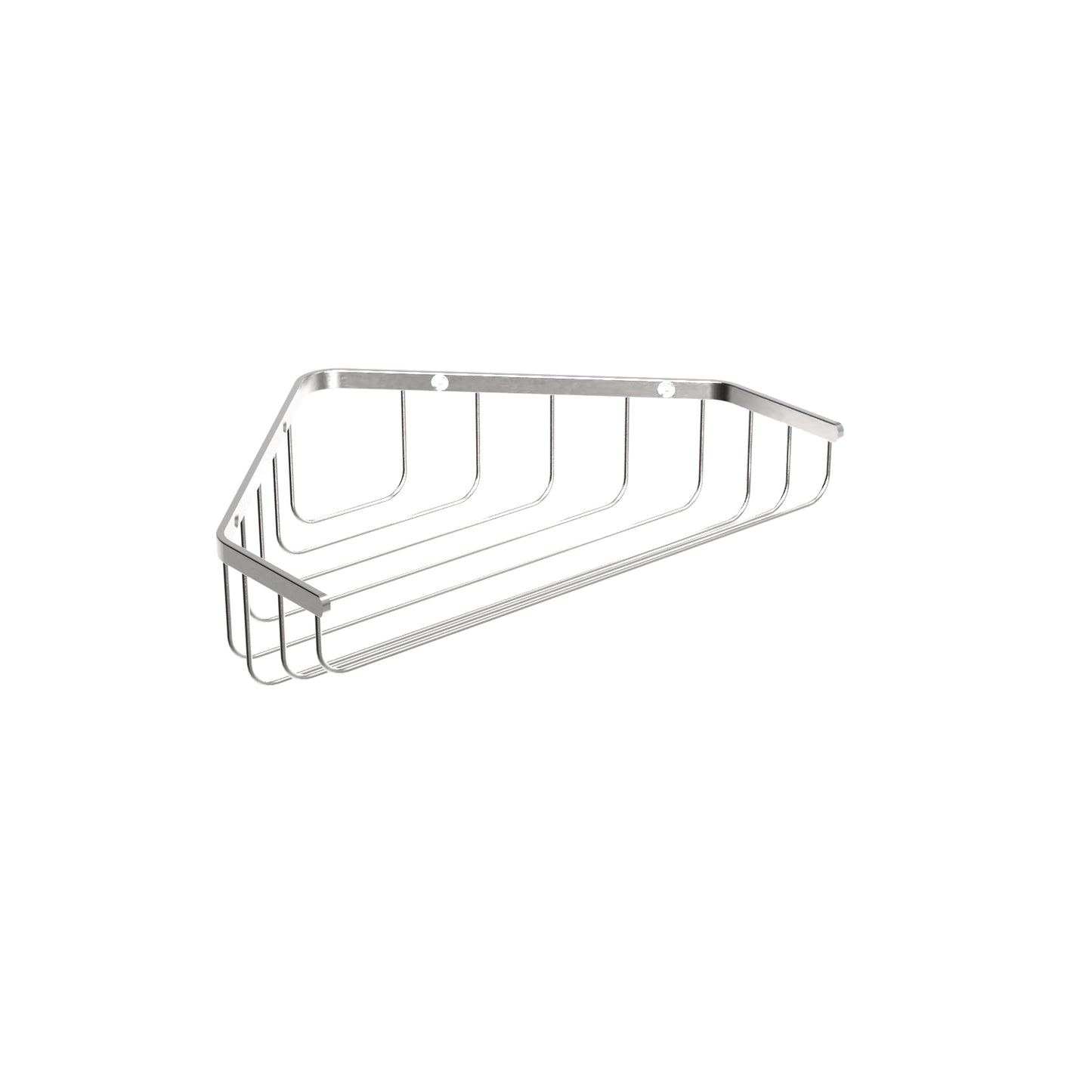 230mm W  Surface Mounted Corner Soap Basket Large - 230mm W x 50mm H x 165mm D - Bright