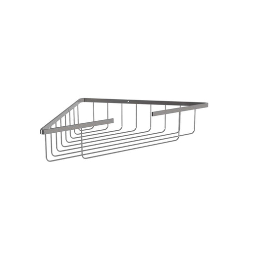 250mm W  Surface Mounted Corner Soap Basket Large - 250mm W x 60mm H x 250mm D  - Satin