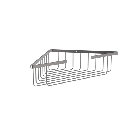 210mm W  Surface Mounted Corner Soap Basket Small - 210mm W x 60mm H x 210mm D - Satin