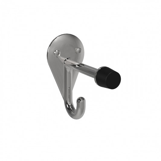 76mm Deep Surface Mounted Hook and Bumper - 76mm Deep - Bright