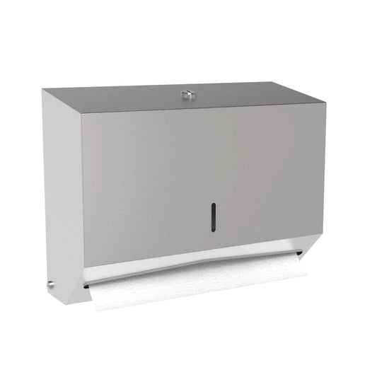 280mm W  Surface Mounted Multi-Fold Paper Towel Dispenser - 280mm W x 210mm H x 100mm D  - Satin