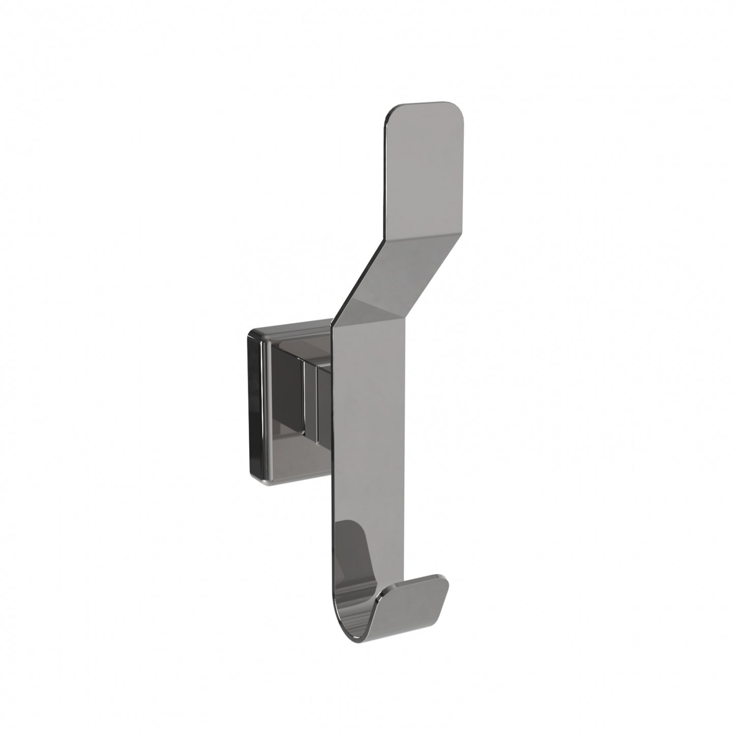 180mm H  Surface Mounted Hat and Coat Hook - 180mm H x 52mm W x 69mm D - Bright