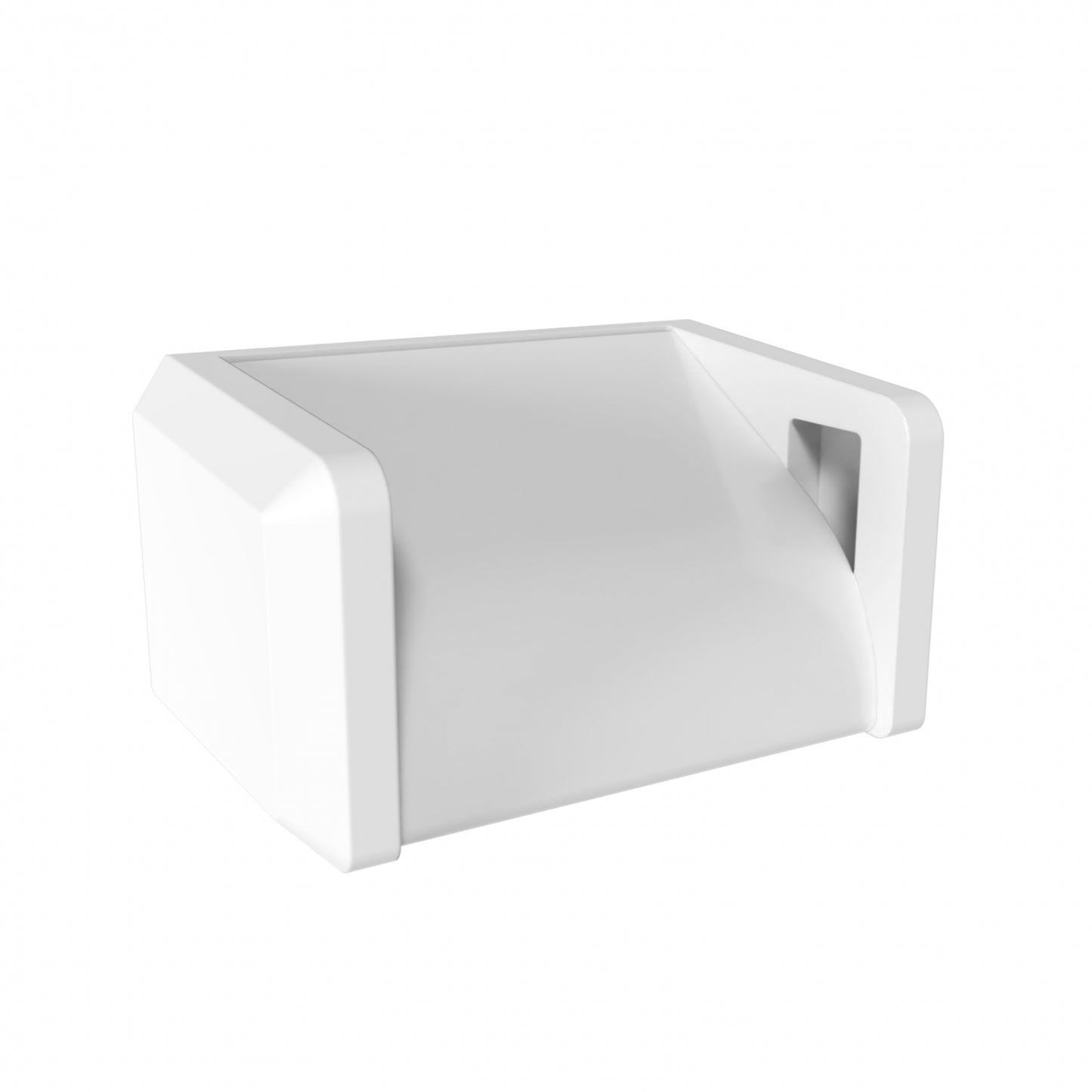 162mm W  Surface Mounted  Toilet Tissue Dispenser - 162mm W x 85mm H x 100mm D - White