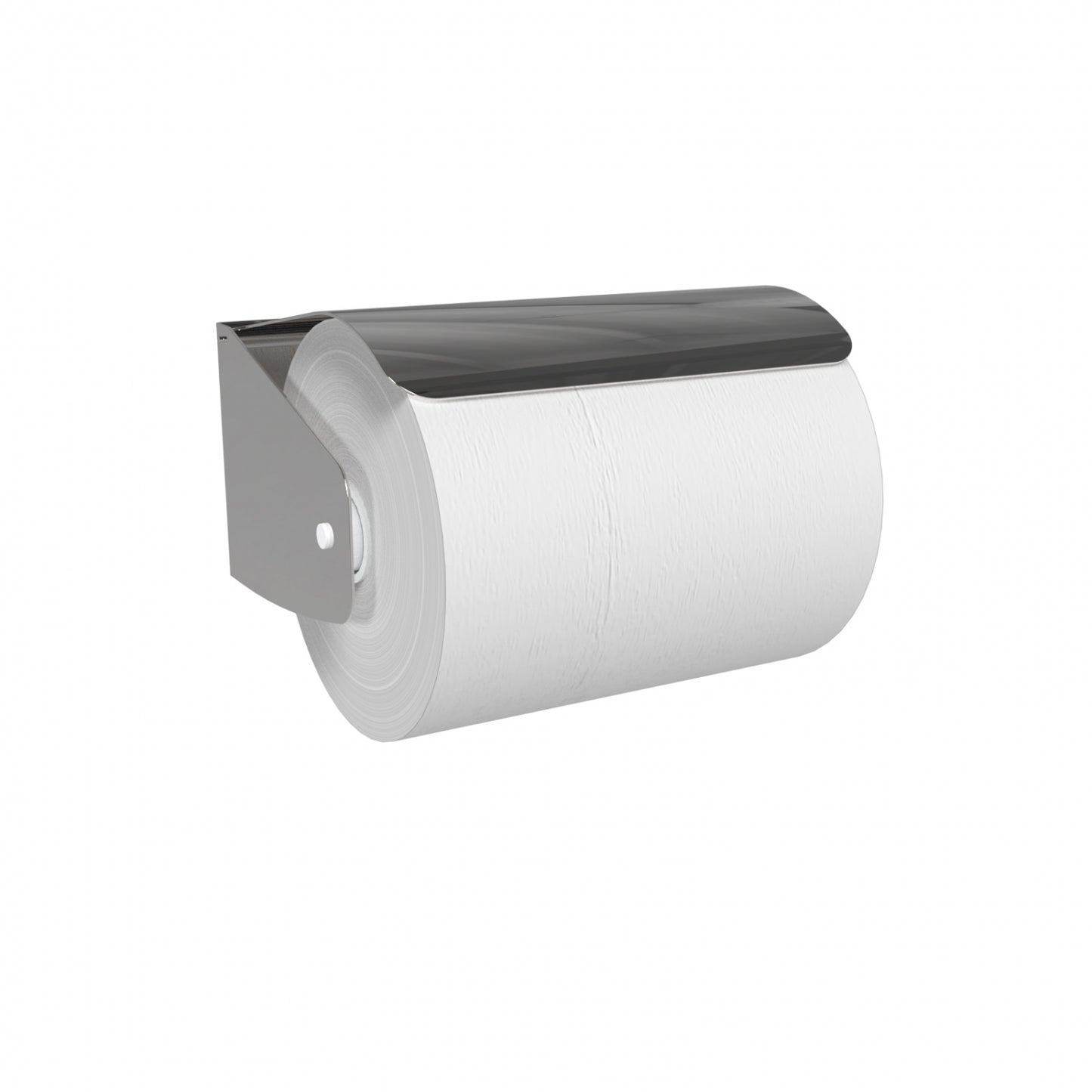 133mm W  Surface Mounted Toilet Tissue Dispenser with Hood - 133mm W x 70mm H x 89mm D - Bright