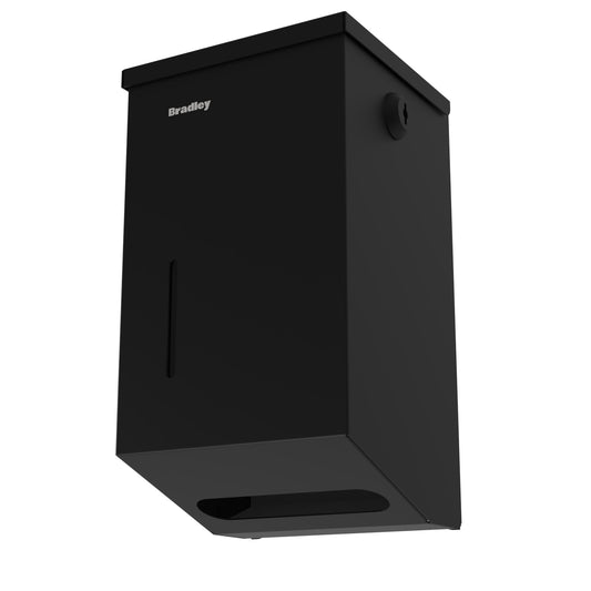 120mm W Surface Mounted Soft Interleaved Toilet Tissue Dispenser AS1428.1 - 220mmH x x120mmWx 117mmD - Matte Black