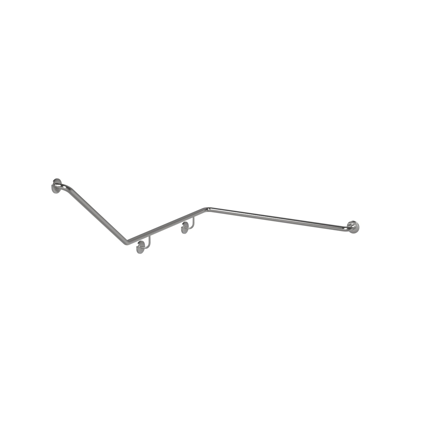 RH 1037.6mm  Surface Mounted 32mm Toilet Grab Rail to suit In Wall Cistern - RH 1037.6mm x 867.6mm x 700mm - Satin