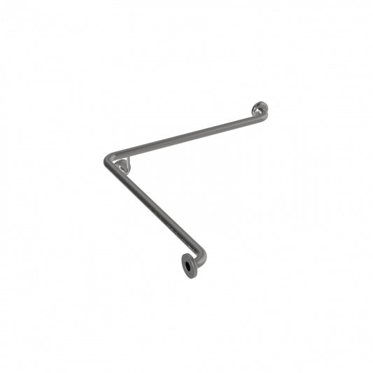 RH 750mm  Surface Mounted 32mm Corner Shower Grab Rail - RH 750mm x 750mm - Satin