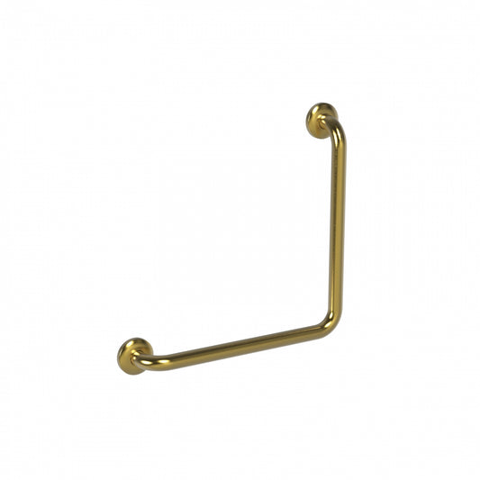 450mm  Surface Mounted 32mm Ambulant Grab Rail 90 Degree - 450mm x 450mm  - PVD Brushed Brass