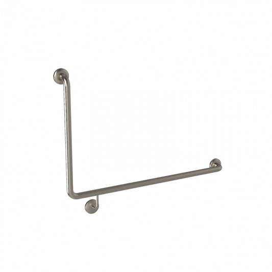 RH 950mm  Surface Mounted 32mm Toilet Grab Rail 90 Degree - RH 950mm x 600mm - Brushed Nickel