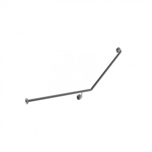 LH 950mm  Surface Mounted 32mm Toilet Grab Rail - LH 950mm x 700mm - Satin