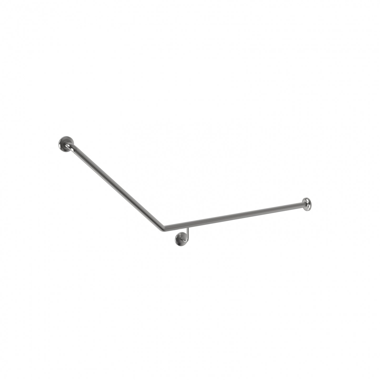 RH 950mm  Surface Mounted 32mm Toilet Grab Rail - RH 950mm x 700mm - Satin