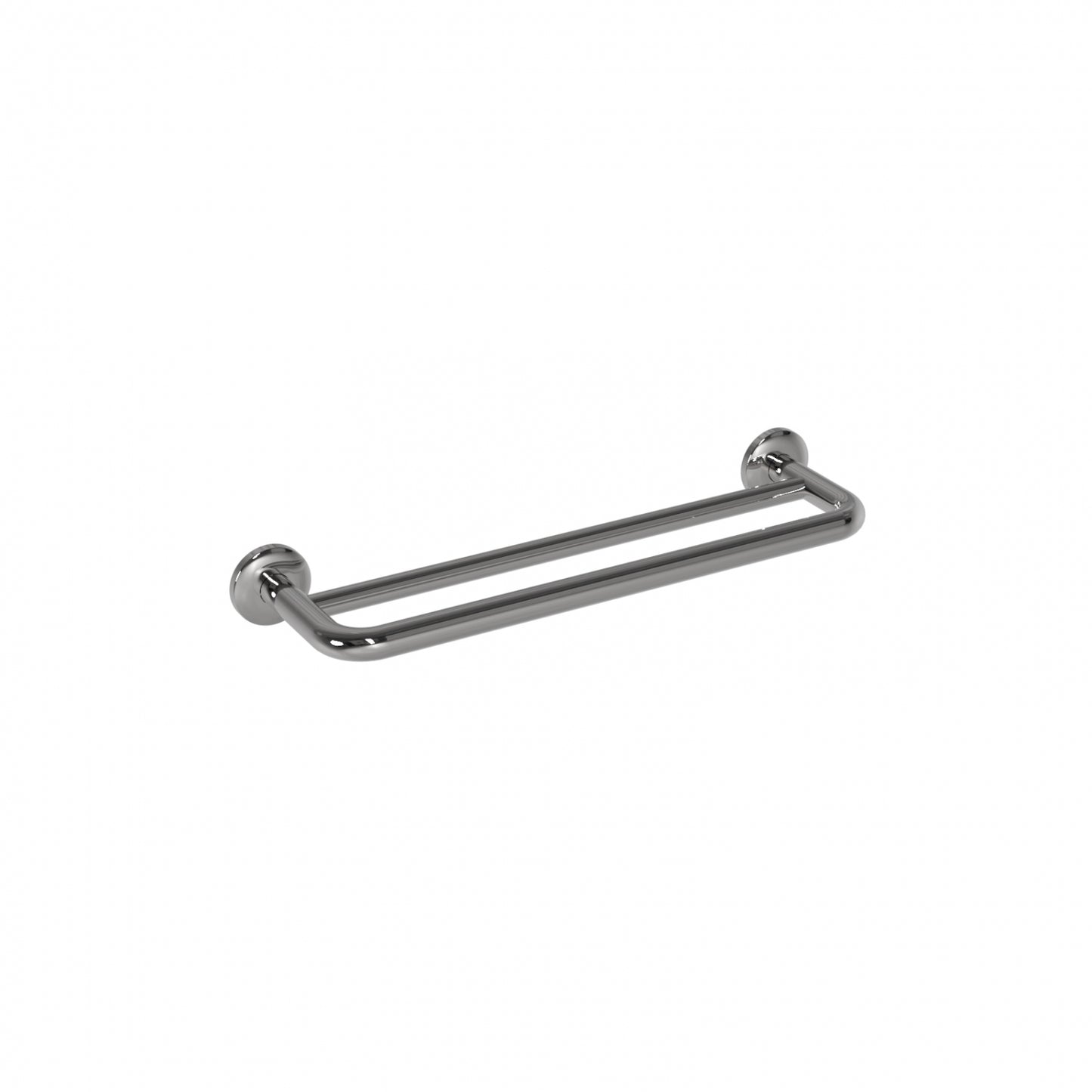 600mm Surface Mounted Bath Grab Rail with Towel Rail - 600mm - Satin