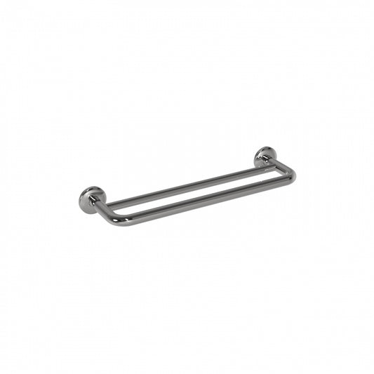600mm Surface Mounted Bath Grab Rail with Towel Rail - 600mm - Satin
