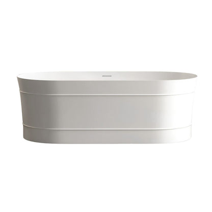 Attica Bondi 1500x800x580 Matte White Freestanding Bath with Overflow.