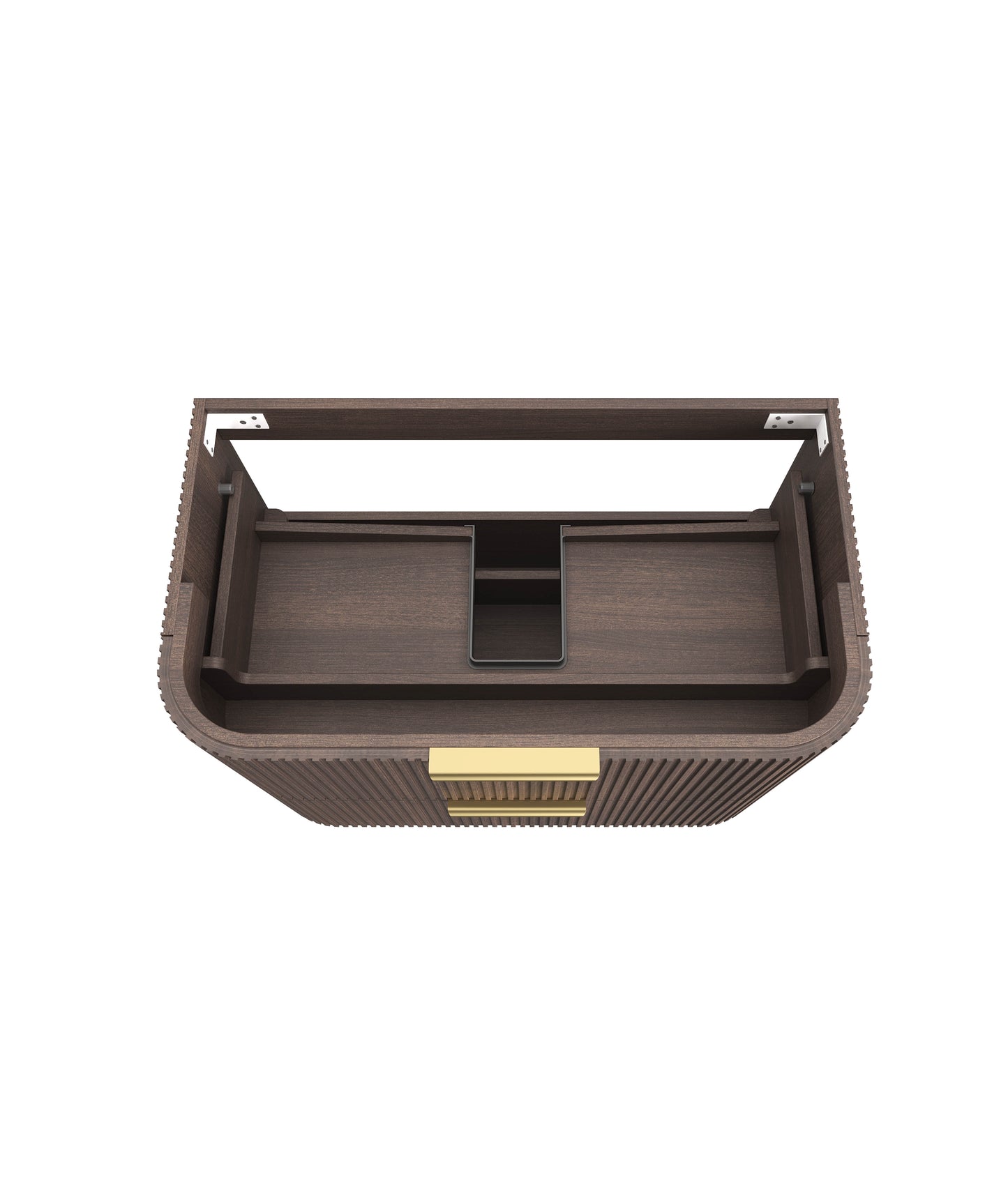 Havana 900mm Sable Walnut Fluted Cabinet