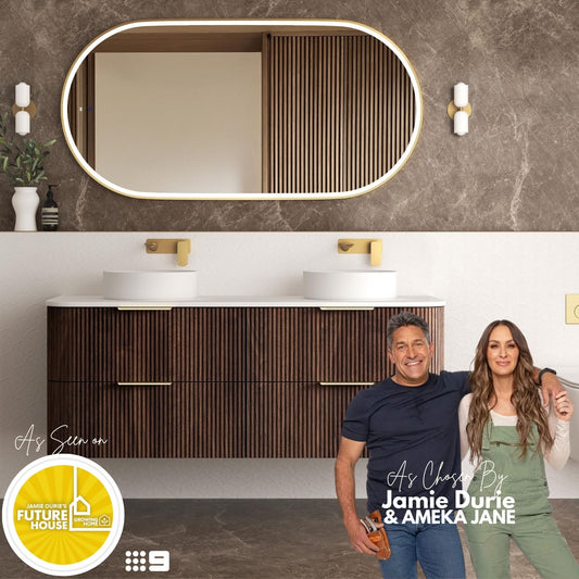 Havana 1500mm Sable Walnut Fluted Fluted Cabinet