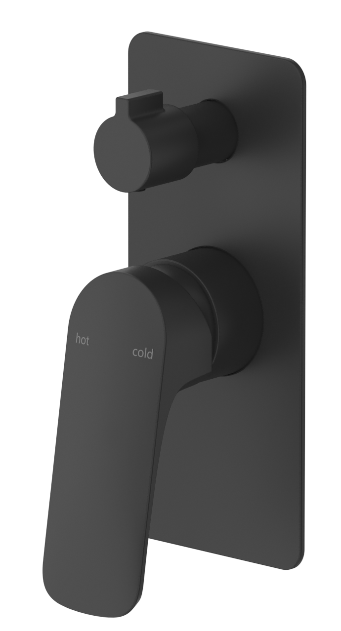 Kaza Mixer Diverter - 1P - TRIM KIT - Black
