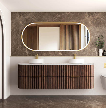 Havana 1800mm Sable Walnut Fluted Cabinet