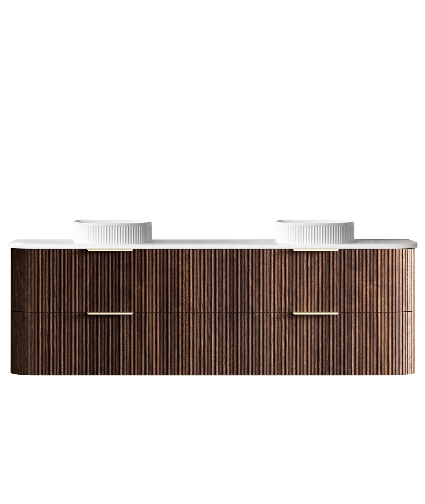 Havana 1800mm Sable Walnut Fluted Cabinet