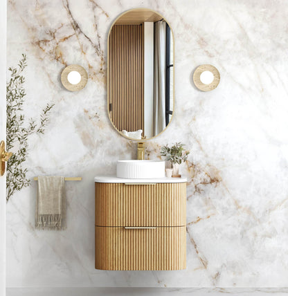 Havana 600mm Woodland Oak Fluted  Cabinet