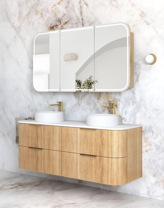 Havana 1500mm Woodland Oak Fluted  Cabinet