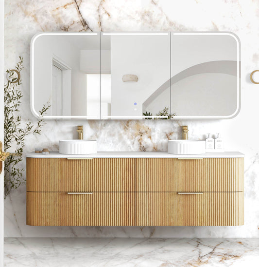 Havana 1800mm Woodland Oak Fluted  Cabinet