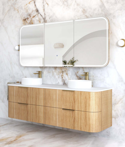 Havana 1800mm Woodland Oak Fluted  Cabinet