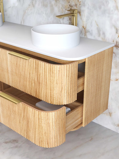 Havana 1800mm Woodland Oak Fluted  Cabinet