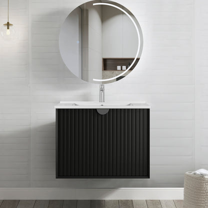Marlo 750mm Matte Black Wall Hung Cabinet Only